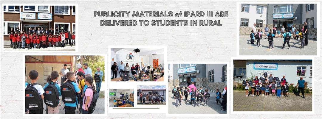 PUBLICITY MATERIALS of IPARD III ARE DELIVERED TO STUDENTS IN RURAL